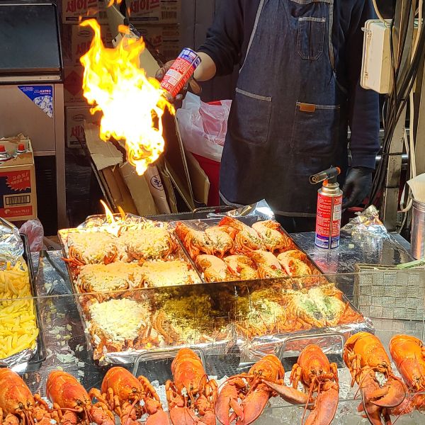 Grilled Cheese Lobster Tails in Seoul Grilled Cheese Lobster Tails in Seoul