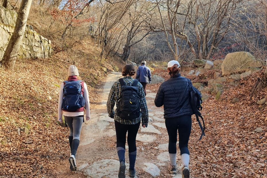 People walking in Bukhansan National Park