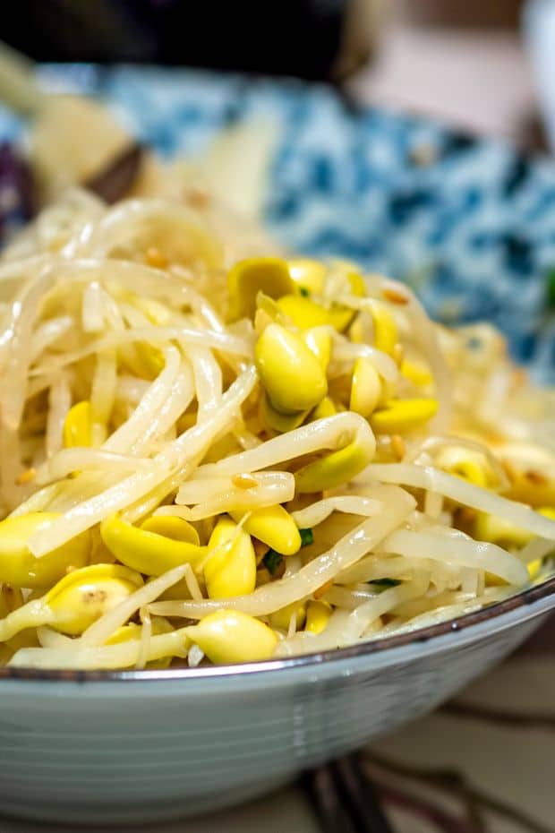 soybean sprouts served as kongnamul muchim in Korea