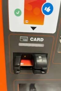 WOWPASS Korea Review: How To Use WOWPASS With T-Money 2024 21 WOWPASS inserted in WOW Exchange Machine
